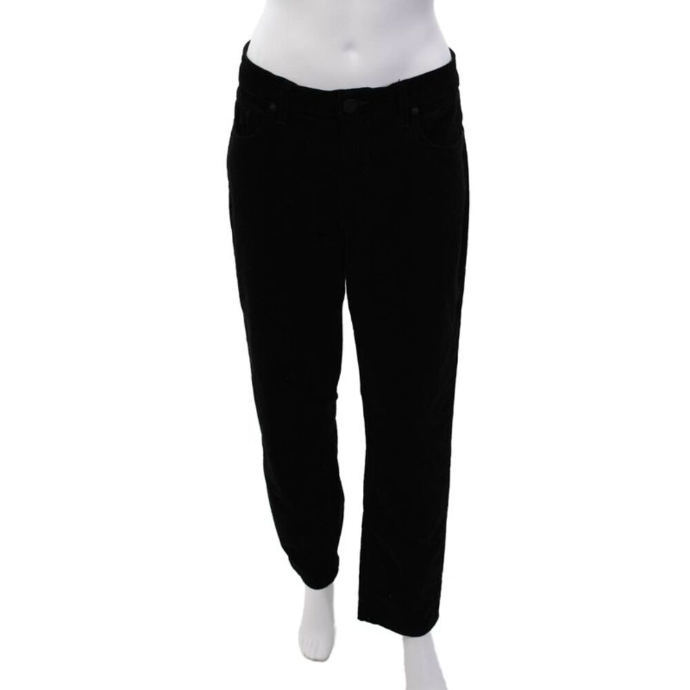 Monfrere Mens Brando Slim Leg Mid Rise Pants Black Cotton Size 34